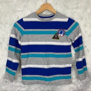 Lands’ End Space Theme Patched Long Sleeve Tee